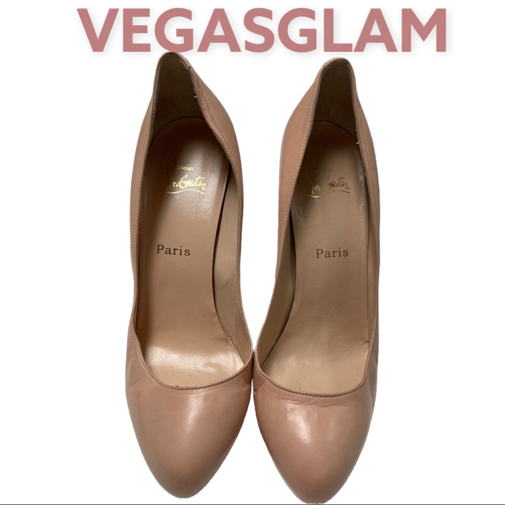 Christian Louboutin nude 120mm platform heels size 40.5